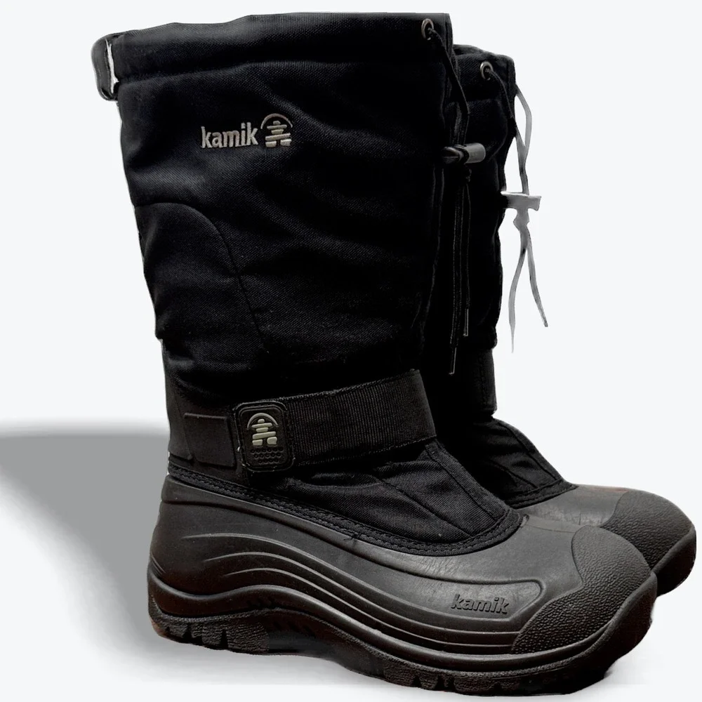 Kamik Winter Snow Boots Greenbay 4 Mens 10 Waterproof Insulated Black Hunting